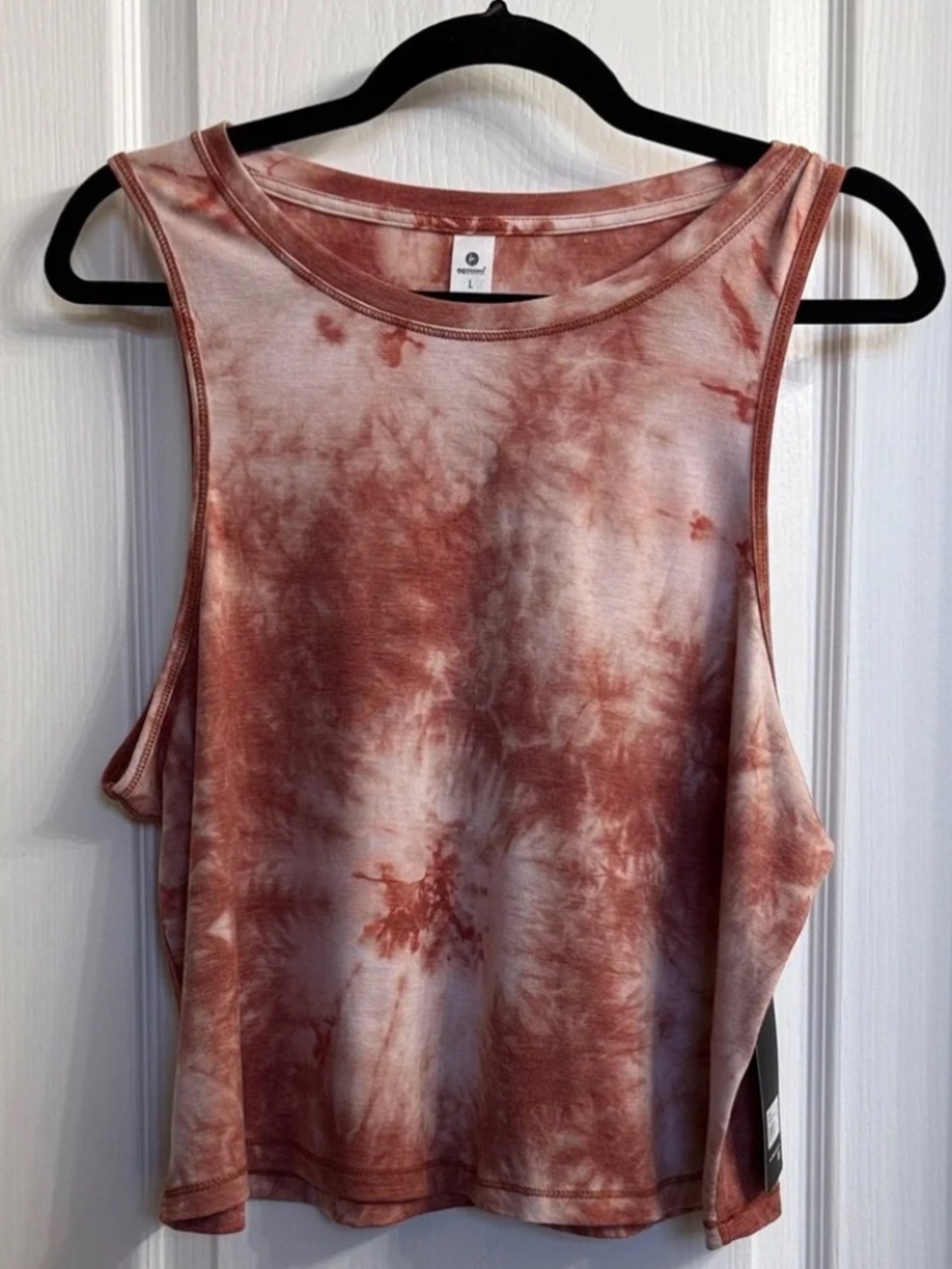 NWT- 90 Degree Earthen Red Tie Dye Sleeveless Tank Top Size L